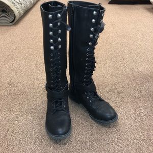 Target tall rider combat lace up boots